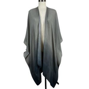 Lane Bryant Gray Ombré Wrap OS Grey Black Fade Relaxed Oversized Fit